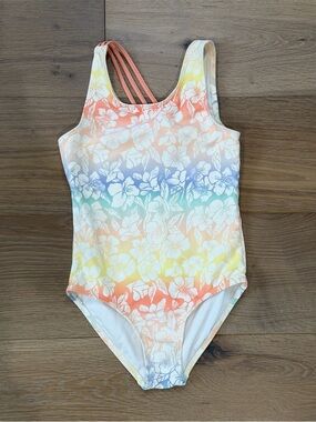 Oshkosh girls 8 one-piece swimsuit floral ombre